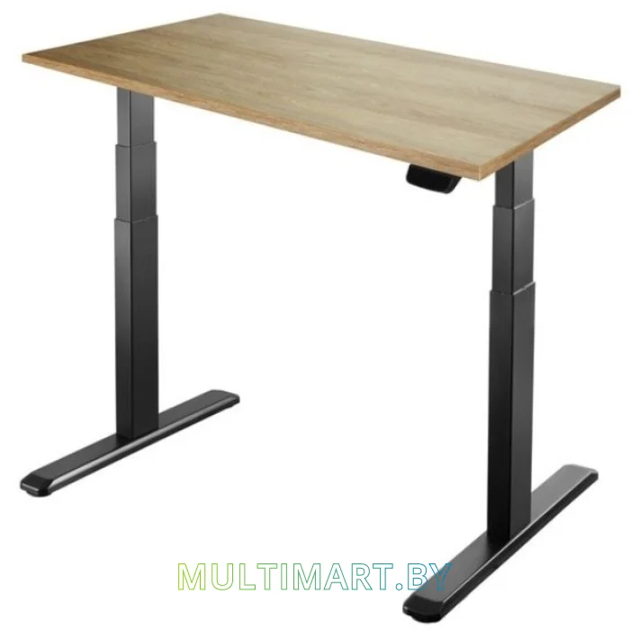 Стол для работы стоя ErgoSmart Unique Ergo Desk 1360x800x36мм (дуб натуральный/черный)